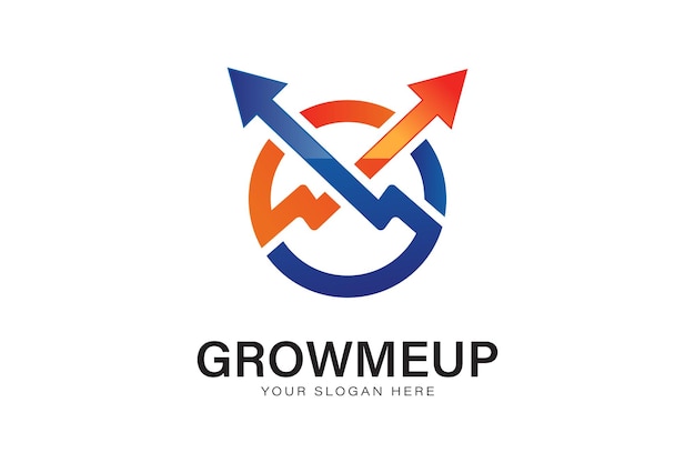 Vector de diseño de logotipo de flecha creativa de la empresa