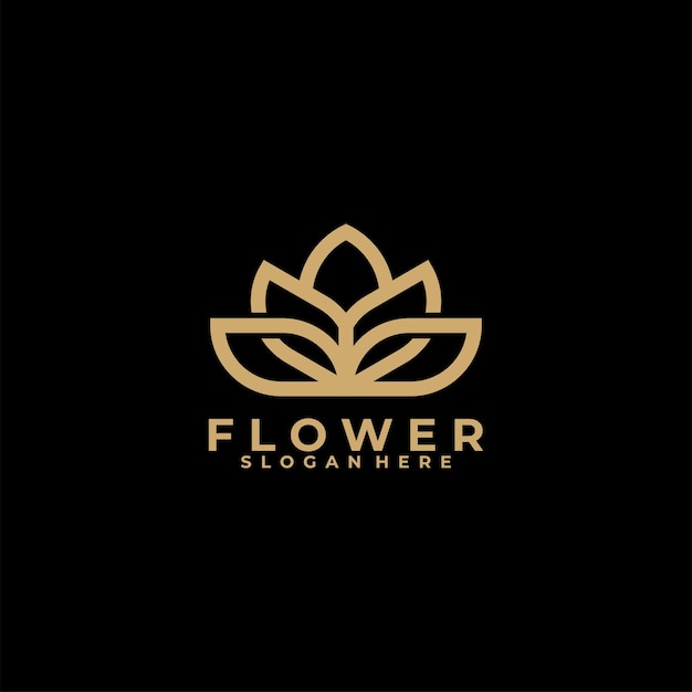 Vector de diseño de logotipo de flor abstracta