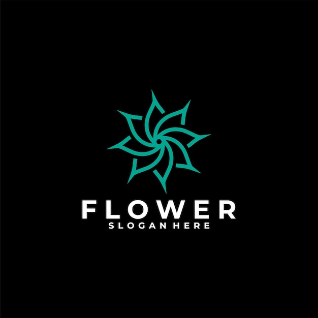 Vector de diseño de logotipo de flor abstracta