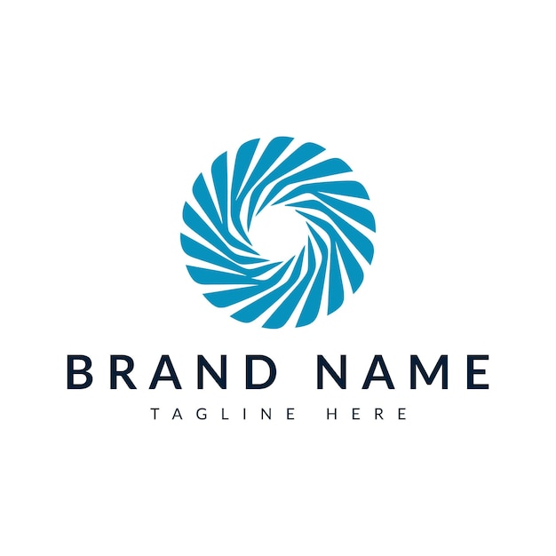 Vector de diseño de logotipo de flujo oceánico de bienes raíces