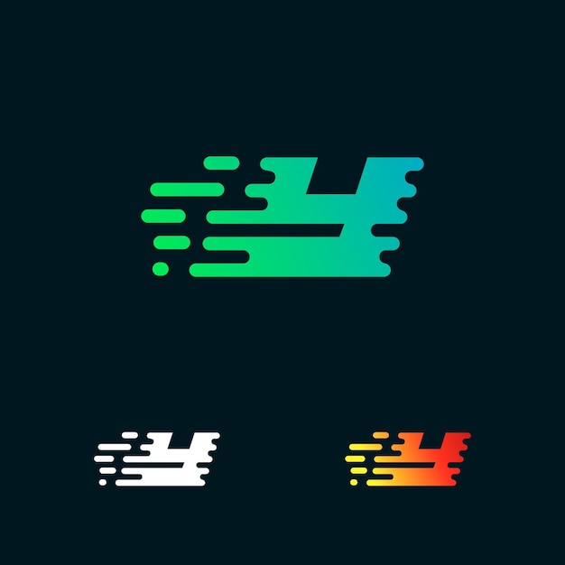 Vector de diseño de logotipo de formas de velocidad moderna de letra Y