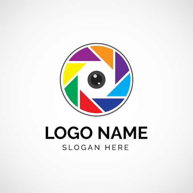 Vector de diseño de logotipo de fotografía moderna