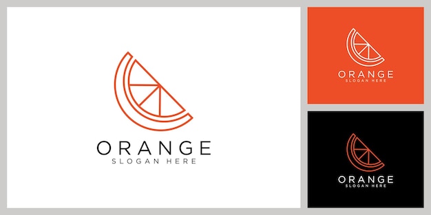 Vector de diseño de logotipo de fruta naranja