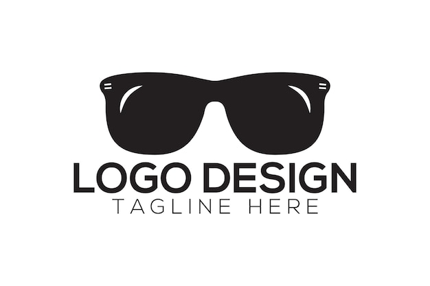 Vector de diseño de logotipo de gafas simples