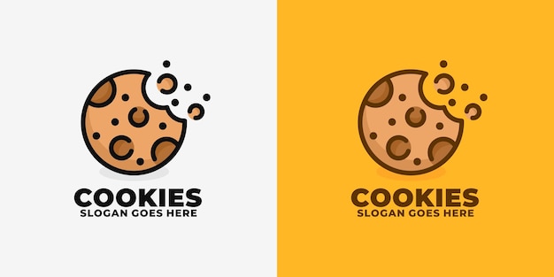 Vector de diseño de logotipo de galleta