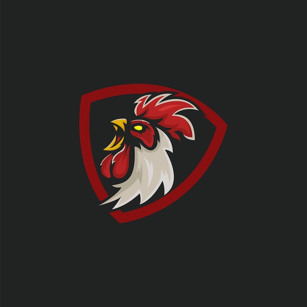 Vector de diseño de logotipo de gallo