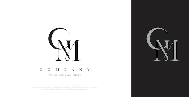 Vector de diseño de logotipo GM inicial