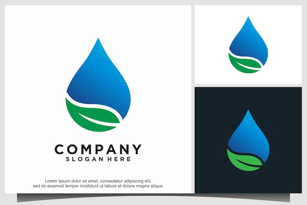 vector de diseño de logotipo de gota de agua