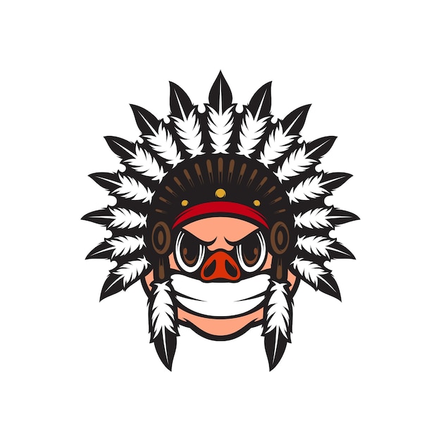 Vector de diseño de logotipo gráfico de cerdo