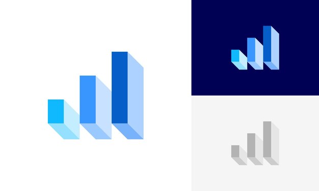 Vector de diseño de logotipo del gráfico de crecimiento financiero