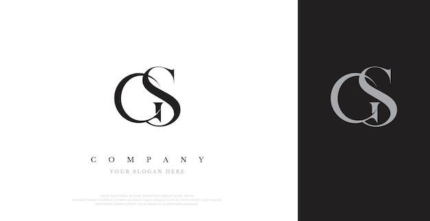 Vector de diseño de logotipo GS inicial