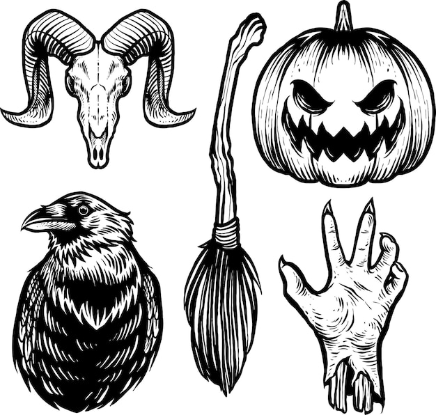 Vector de diseño de logotipo de Halloween