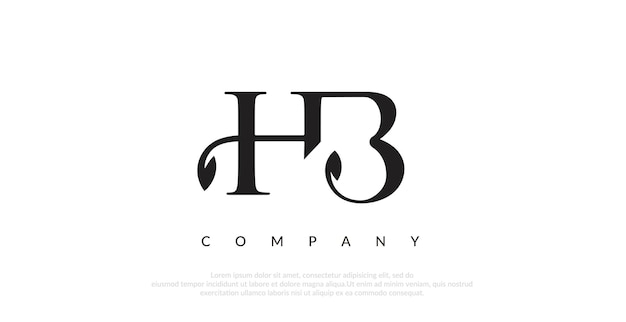 Vector de diseño de logotipo HB inicial