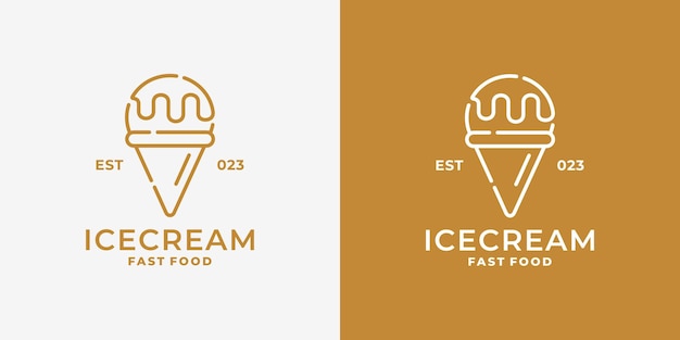 Vector de diseño del logotipo del helado