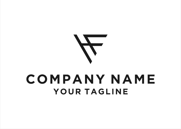 Vector de diseño de logotipo hf