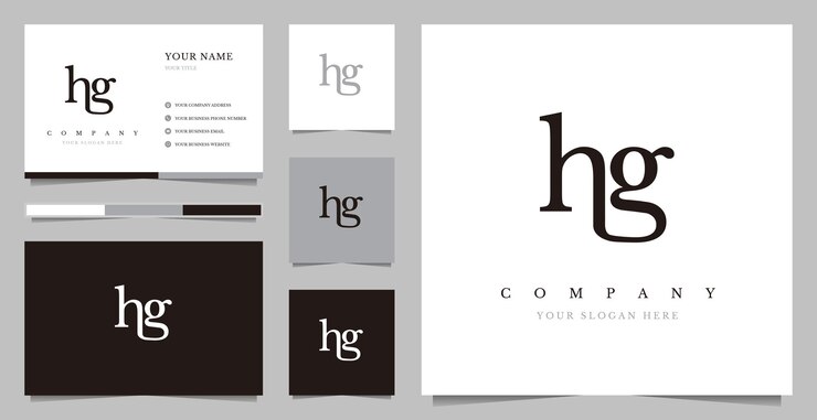 Vector vector de diseño de logotipo hg inicial