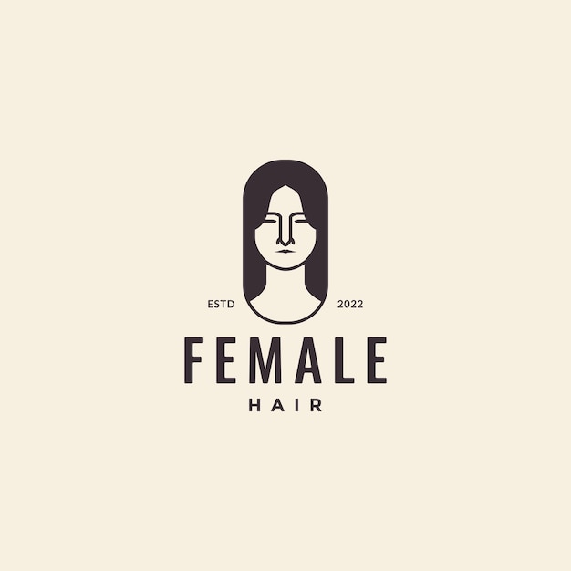 Vector de diseño de logotipo hipster de belleza femenina estética