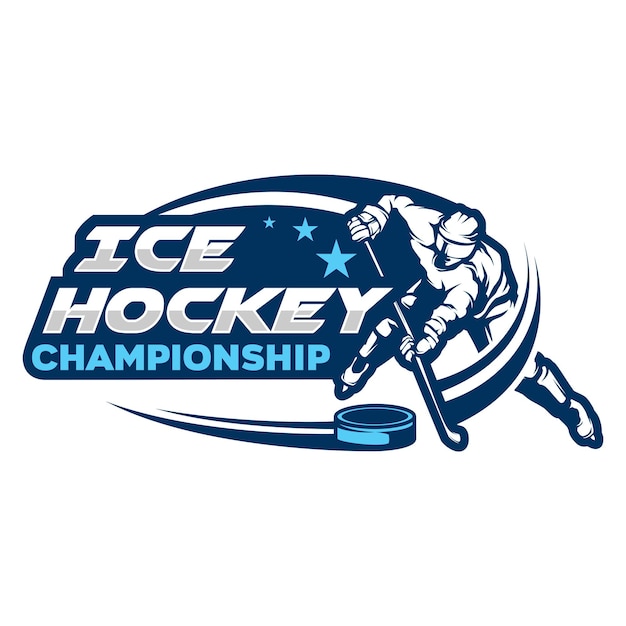 Vector de diseño de logotipo de hockey