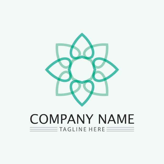 Vector de diseño de logotipo de hoja para plantilla de símbolo de naturaleza editableGreen leaf logo ecología naturaleza elemento vector icono