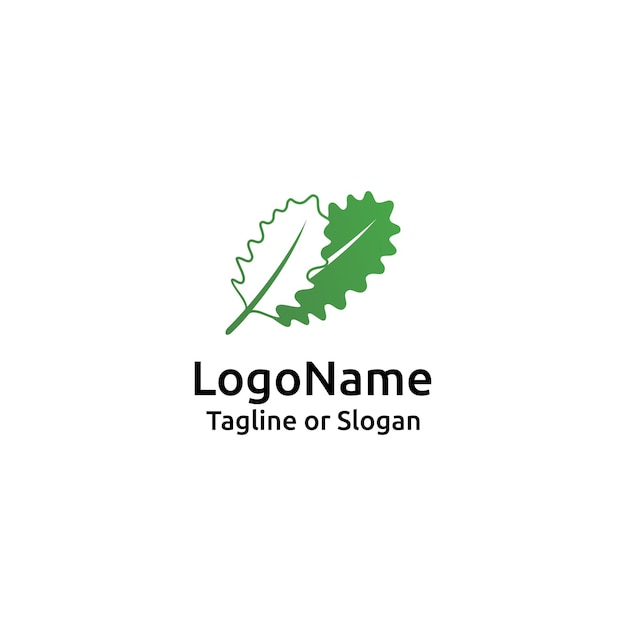 Vector de diseño de logotipo de hoja de roble