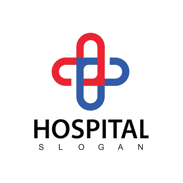 Vector de diseño de logotipo de hospital de atención médica