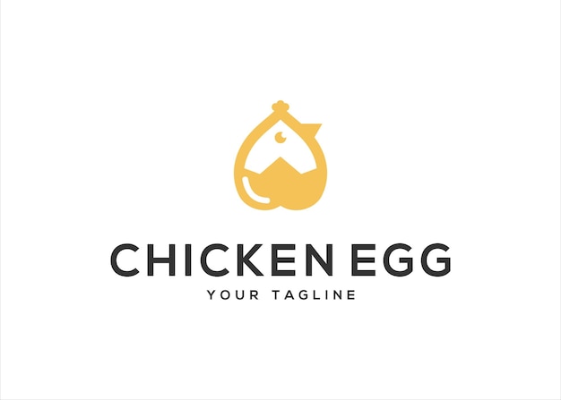 Vector de diseño de logotipo de huevo de pollo