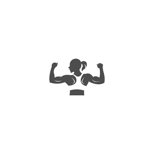 Vector de diseño de logotipo de icono de brazo muscular