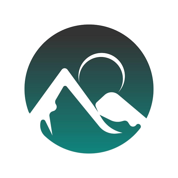 Vector de diseño de logotipo de icono de montaña