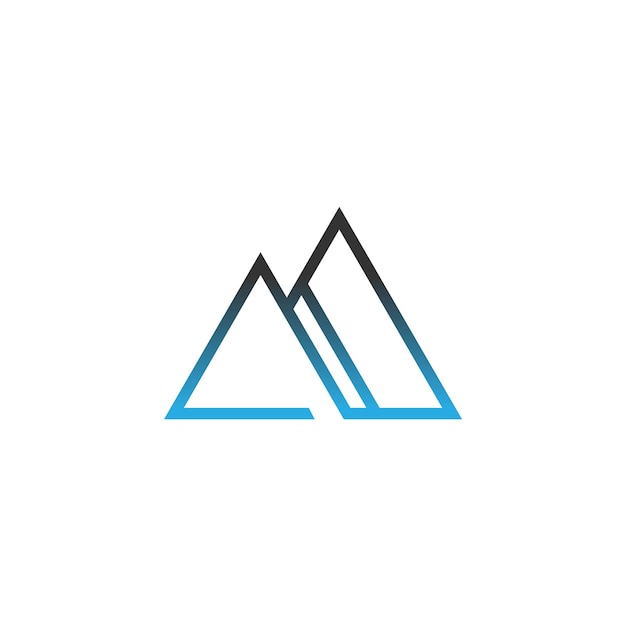 Vector de diseño de logotipo de icono de montaña