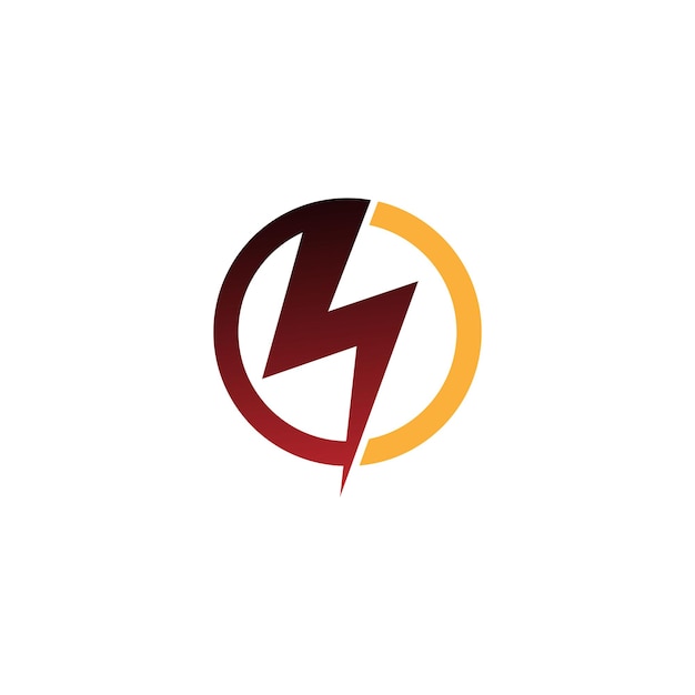 Vector de diseño de logotipo de icono de relámpago de símbolo de poder