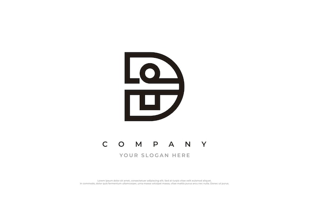 Vector de diseño de logotipo de identificación de letra inicial
