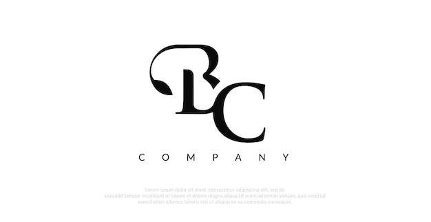 Vector de diseño de logotipo inicial BC