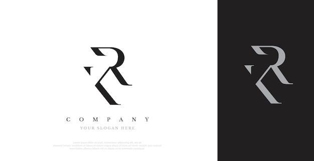 Vector de diseño de logotipo inicial KR