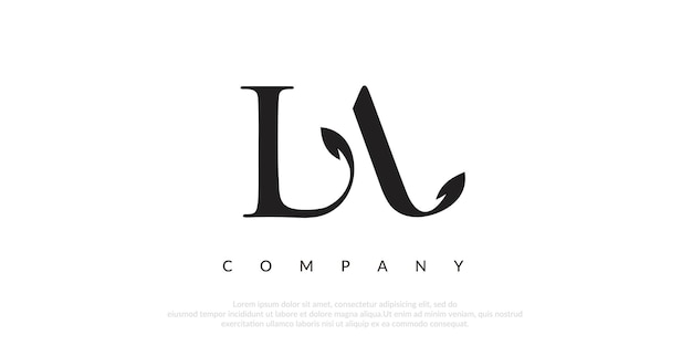 Vector de diseño de logotipo LA inicial