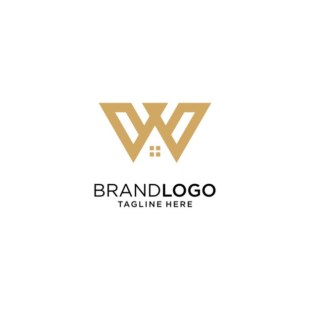 Vector de diseño de logotipo de inicio de letra W