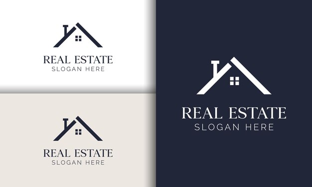 Vector de diseño de logotipo inmobiliario Construcción de arquitectura de estructura de edificio creativo