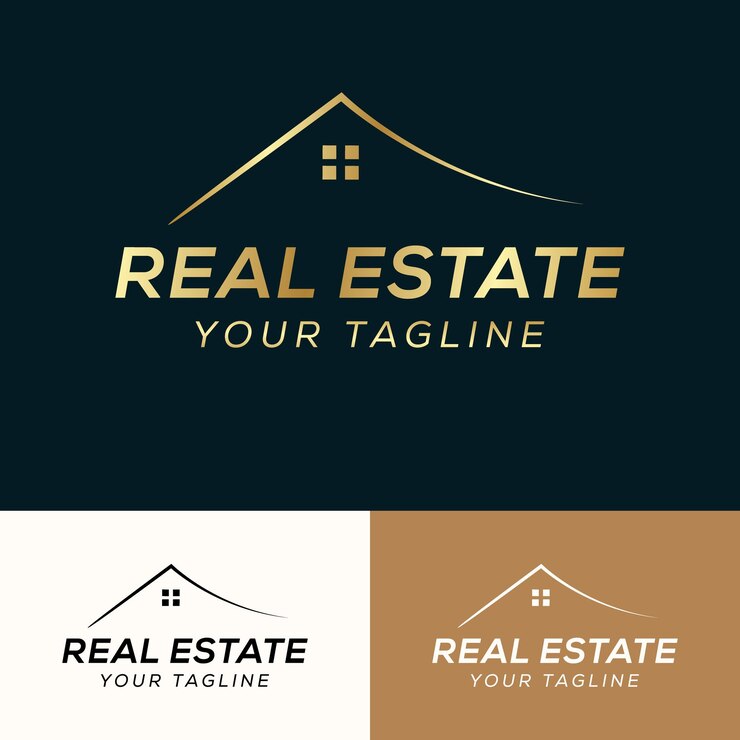 Vector de diseño de logotipo inmobiliario Construcción de arquitectura de estructuras de edificios creativos