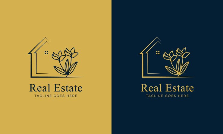 Vector de diseño de logotipo inmobiliario Construcción de arquitectura de estructuras de edificios creativos