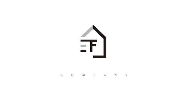 Vector de diseño de logotipo inmobiliario inicial F