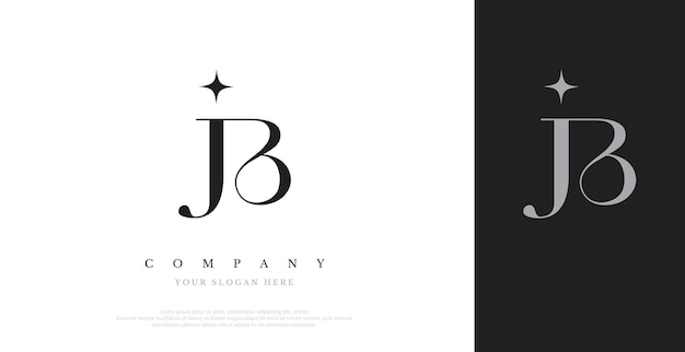 Vector de diseño de logotipo JB inicial