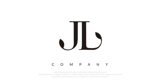 Vector de diseño de logotipo JL inicial