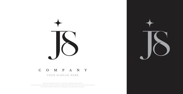 Vector de diseño de logotipo JS inicial