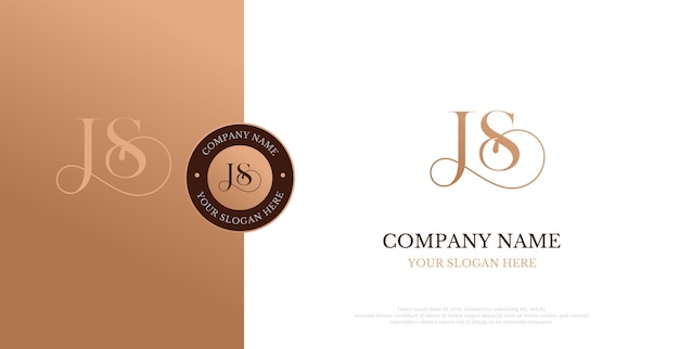 Vector de diseño de logotipo JS inicial