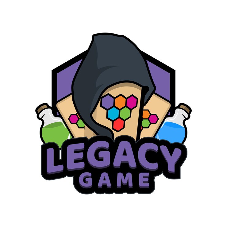 Vector vector de diseño del logotipo del juego legado