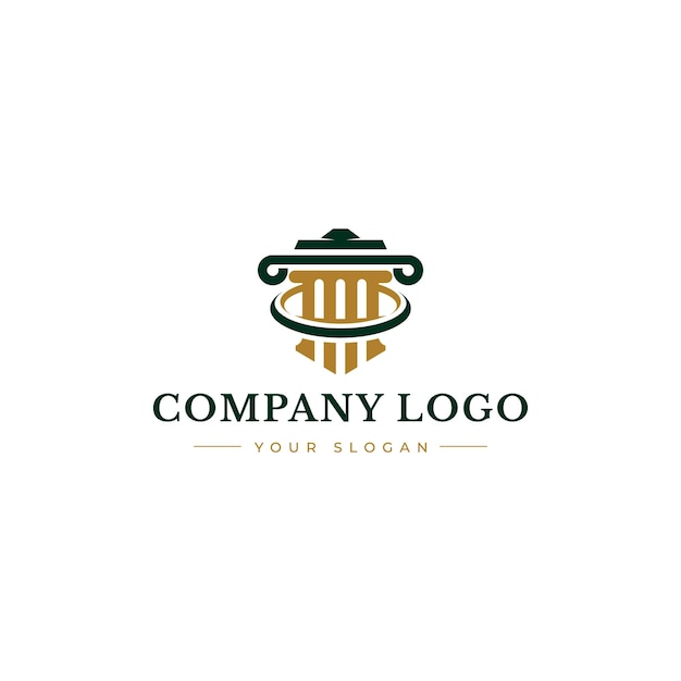 Vector vector de diseño de logotipo de justicia de ley de lujo