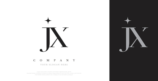 Vector de diseño de logotipo JX inicial