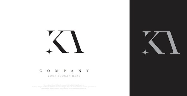 Vector de diseño de logotipo KA inicial