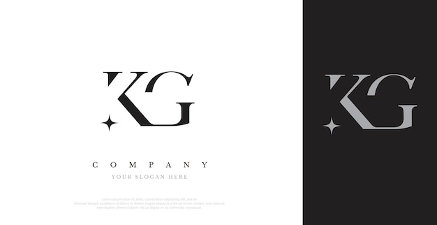 Vector de diseño de logotipo KG inicial