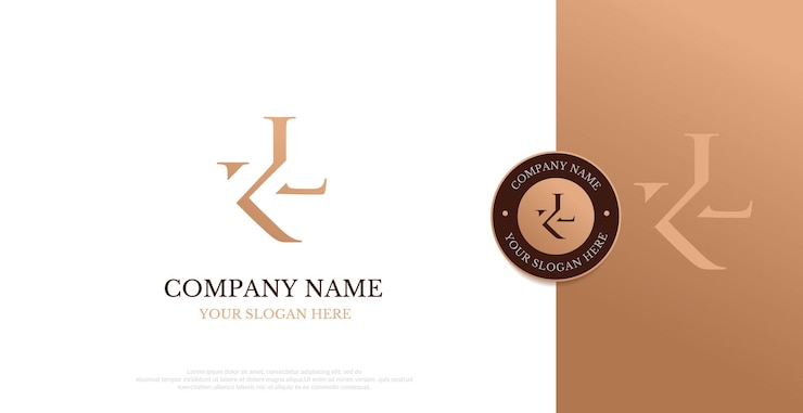 Vector vector de diseño de logotipo kl inicial