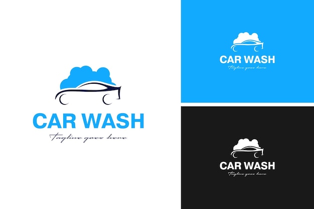Vector de diseño de logotipo de lavado de automóviles idea de plantilla de ilustración